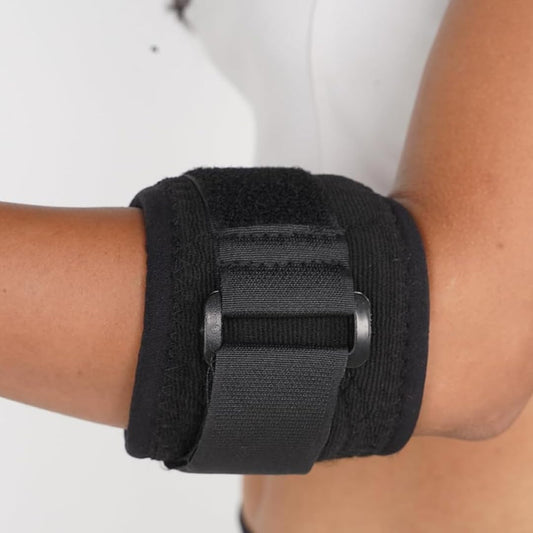 Tennis Elbow Support Brace – Neoprene Drytex | Tendonitis & Sports Injury Relief | Universal Size | Black