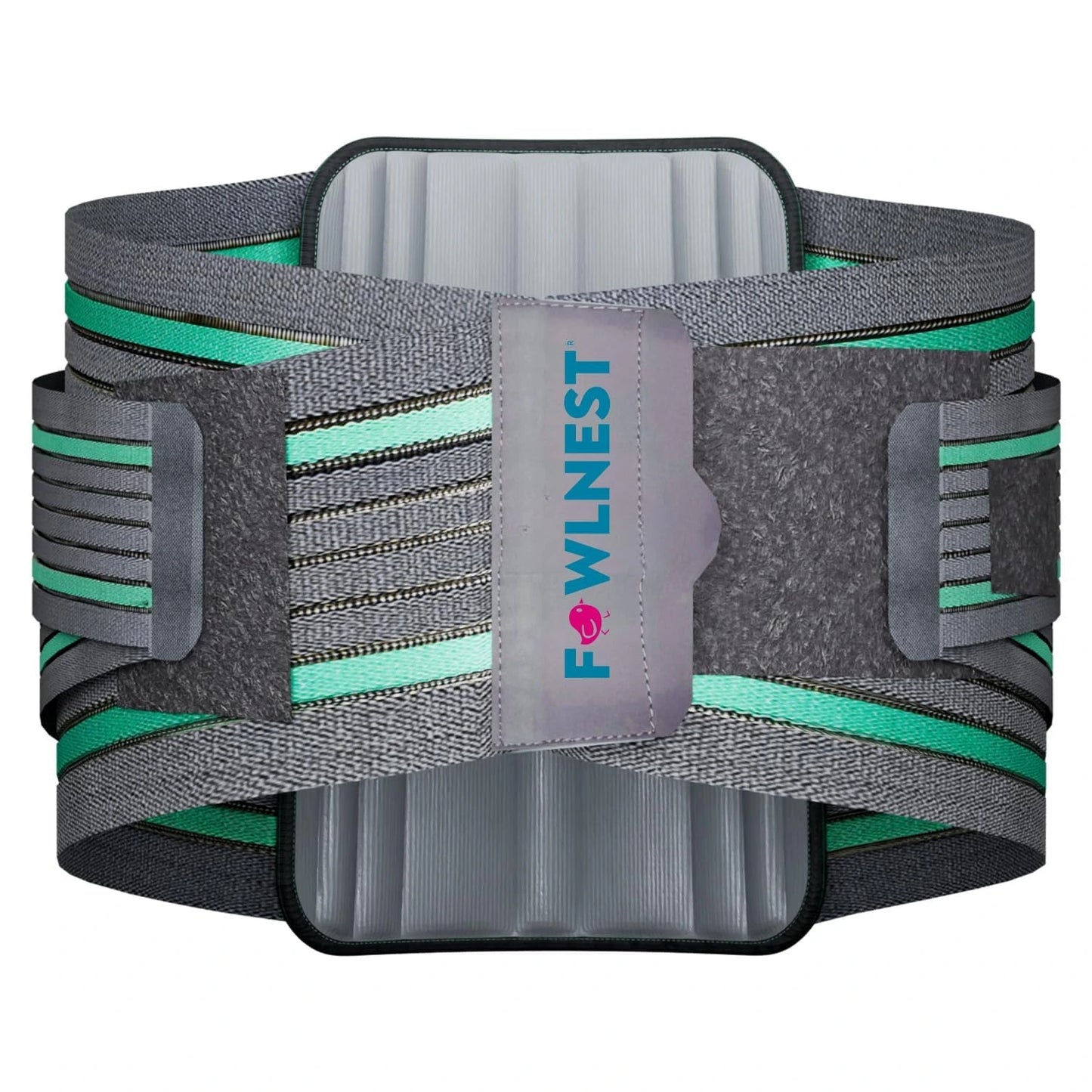 Contoured LS Support Belt with Aluminium Plates & Gel Padding – Lower Back Pain Relief, Grey, Universal Size