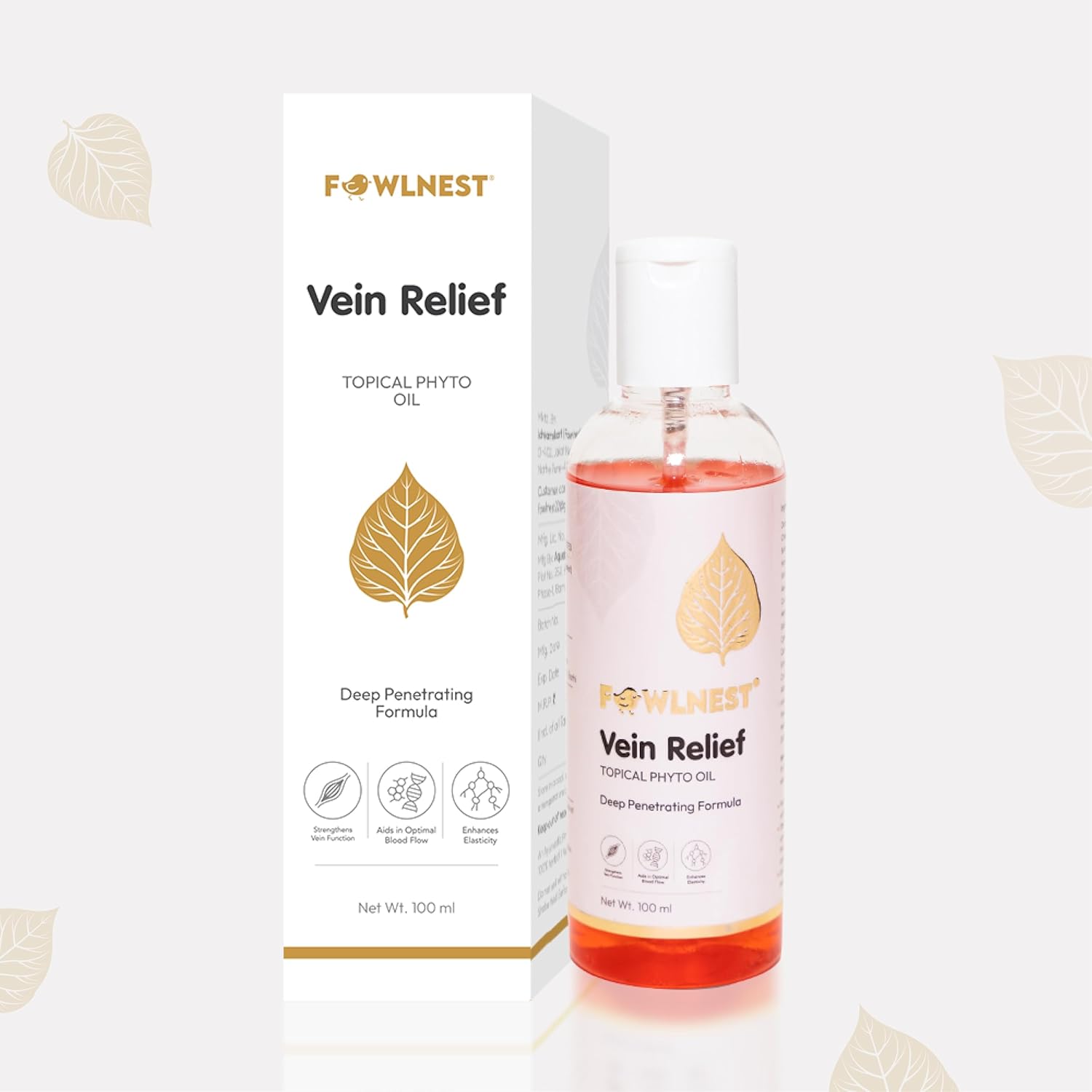 Fowlnest Neurapan Flex Cryotherapy Phyto Oil | Peripheral Neuropathy & Nerve Health | Deep Penetration & Cooling Formula for Pain, Cramps & Swelling Relief | 60ml