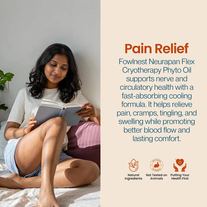 Neurapan Flex Cryotherapy Phyto Oil – Cooling Ayurvedic Herbal Massage Oil for Legs & Feet (60ml)